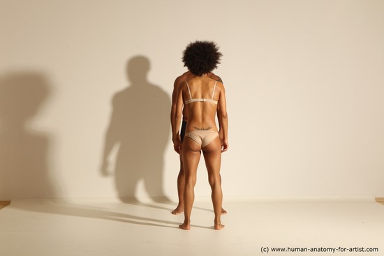 Underwear Woman - Man Black Dynamic poses Academic