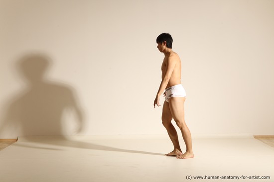 Underwear Man Asian Dynamic poses Academic