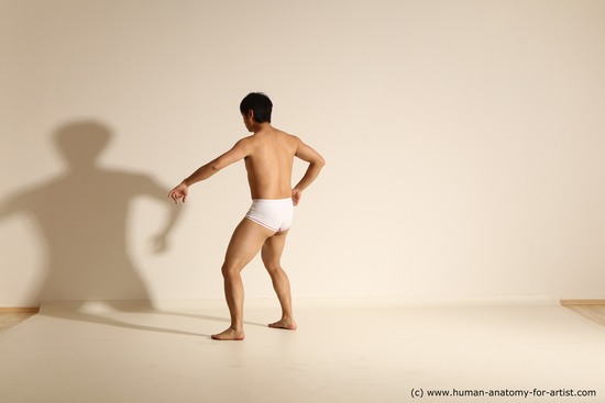 Underwear Man Asian Dynamic poses Academic