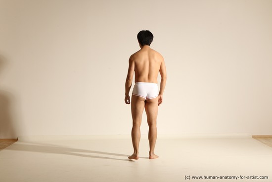 Underwear Man Asian Dynamic poses Academic