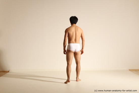 Underwear Man Asian Dynamic poses Academic