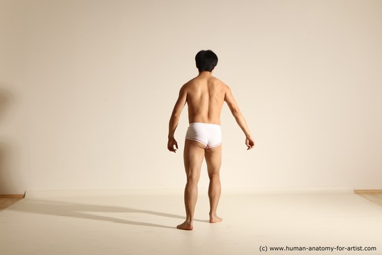 Underwear Man Asian Dynamic poses Academic