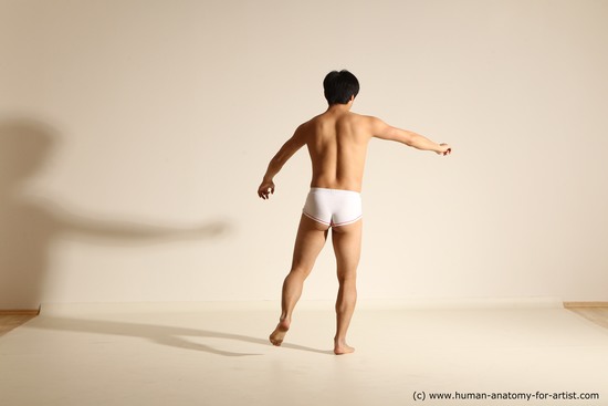 Underwear Man Asian Dynamic poses Academic