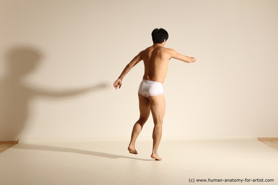 Underwear Man Asian Dynamic poses Academic