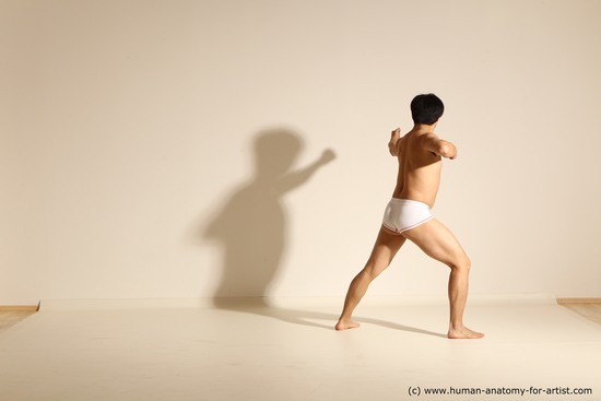 Underwear Man Asian Dynamic poses Academic