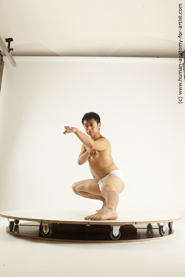 Underwear Man Asian Multi angles poses Academic