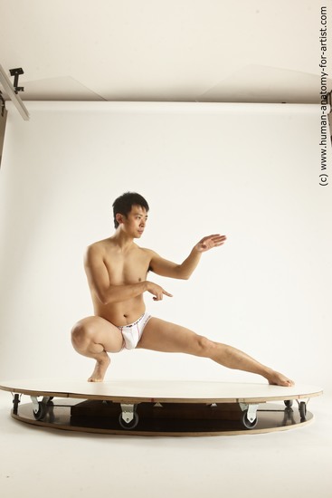 Underwear Man Asian Multi angles poses Academic