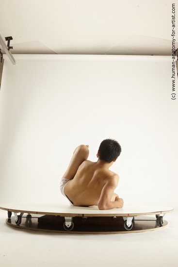 Underwear Man Asian Laying poses - ALL Athletic Medium Laying poses - on back Black Multi angles poses Academic