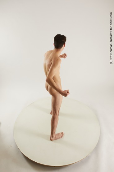 Nude Man White Standing poses - ALL Slim Short Black Standing poses - simple Multi angles poses Realistic