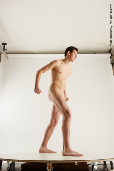 Nude Man White Standing poses - ALL Slim Short Black Standing poses - simple Multi angles poses Realistic