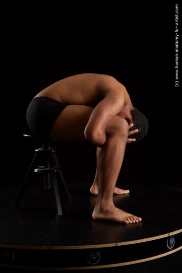 Underwear Man Black Sitting poses - simple Average Short Black Sitting poses - ALL Standard Photoshoot Academic