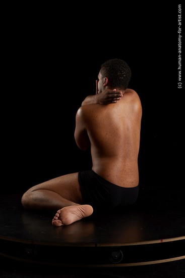 Underwear Man Black Sitting poses - simple Average Short Black Sitting poses - ALL Standard Photoshoot Academic