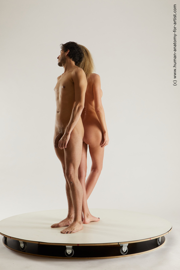 Nude Man White Standing poses - ALL Slim Standing poses - simple Multi angles poses Realistic