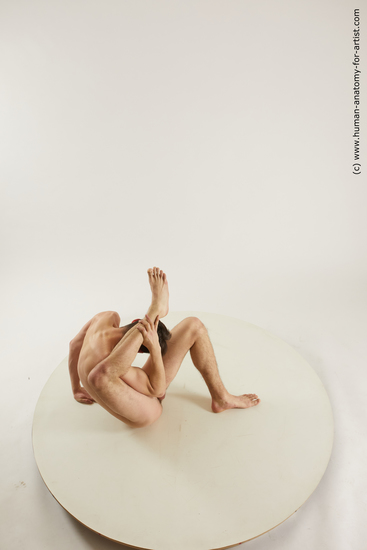 Nude Man White Slim Short Black Multi angles poses Realistic