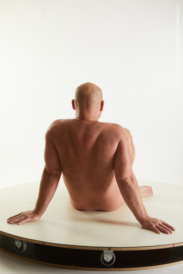 Nude Man White Average Bald Standard Photoshoot Realistic