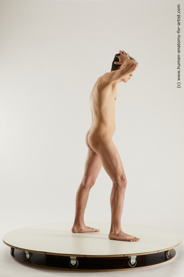 Nude Man White Standing poses - ALL Slim Short Brown Standing poses - simple Multi angles poses Realistic