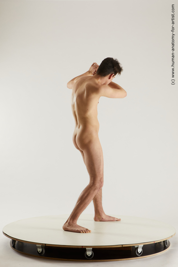 Nude Man White Standing poses - ALL Slim Short Brown Standing poses - simple Multi angles poses Realistic