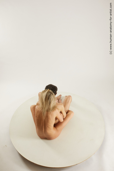 Nude Woman - Man White Sitting poses - simple Slim Sitting poses - ALL Multi angles poses Realistic