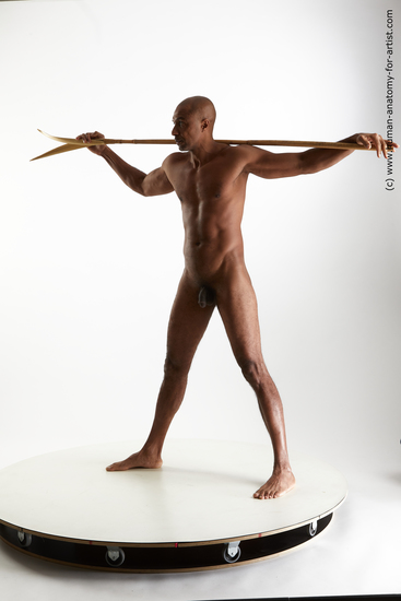 Nude Man Black Standing poses - ALL Slim Bald Standing poses - simple Standard Photoshoot Realistic