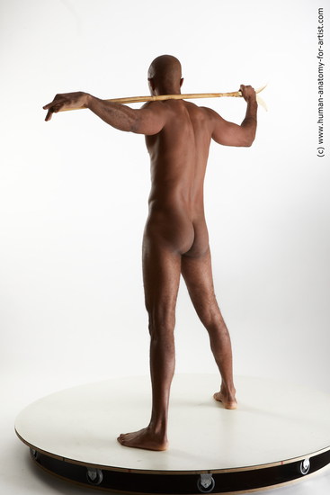 Nude Man Black Standing poses - ALL Slim Bald Standing poses - simple Standard Photoshoot Realistic