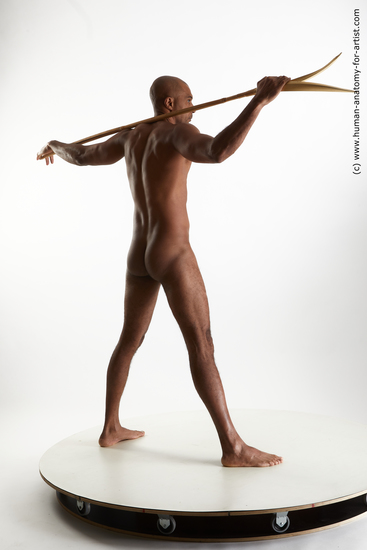 Nude Man Black Standing poses - ALL Slim Bald Standing poses - simple Standard Photoshoot Realistic