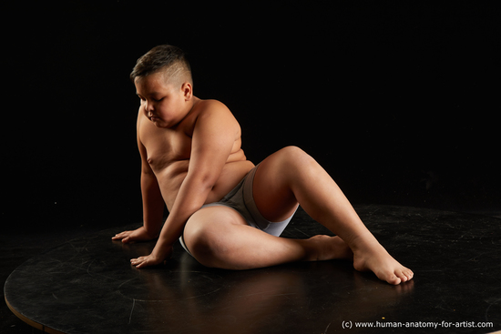 Underwear Man White Sitting poses - simple Overweight Short Black Sitting poses - ALL Standard Photoshoot  Academic