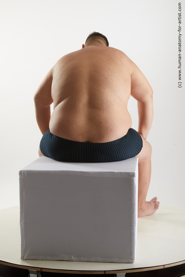 Underwear Man White Sitting poses - simple Overweight Short Black Sitting poses - ALL Standard Photoshoot Academic