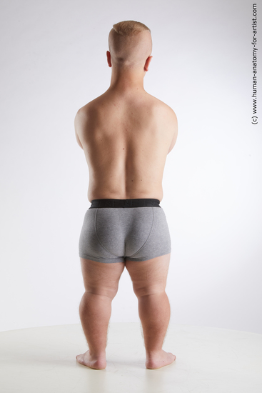 Underwear Man White Average Short Brown Standard Photoshoot Academic