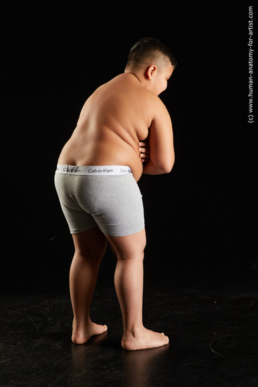 Underwear Man White Standing poses - ALL Overweight Short Black Standing poses - simple Standard Photoshoot  Academic