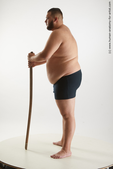 Underwear Man White Sitting poses - simple Overweight Short Black Sitting poses - ALL Standard Photoshoot Academic