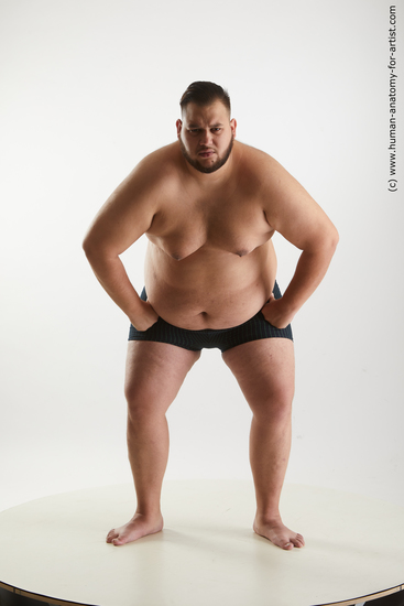 Underwear Man White Overweight Short Black Standard Photoshoot Academic