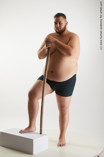 Underwear Man White Standing poses - ALL Overweight Short Black Standing poses - simple Standard Photoshoot Academic