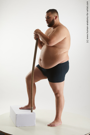 Underwear Man White Standing poses - ALL Overweight Short Black Standing poses - simple Standard Photoshoot Academic