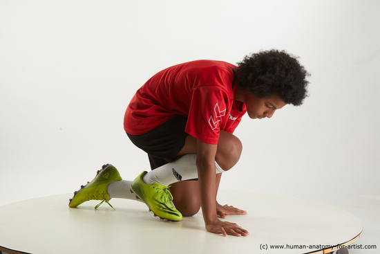 Sportswear Man Black Kneeling poses - ALL Slim Medium Kneeling poses - on one knee Black Standard Photoshoot  Academic