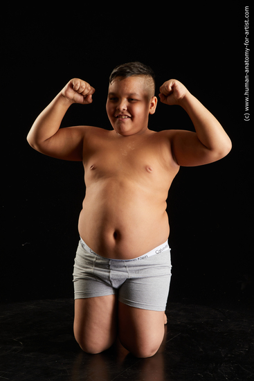 Underwear Man White Kneeling poses - ALL Overweight Short Kneeling poses - on both knees Black Standard Photoshoot  Academic