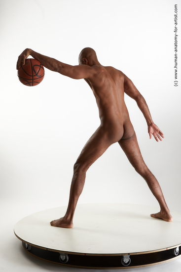 Nude Man Black Standing poses - ALL Slim Bald Standing poses - simple Standard Photoshoot Realistic