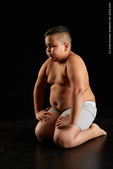 Underwear Man White Kneeling poses - ALL Overweight Short Kneeling poses - on both knees Black Standard Photoshoot  Academic