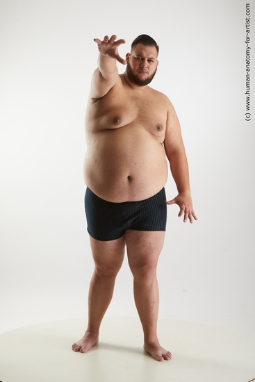 Nude Man White Standing poses - ALL Overweight Short Black Standing poses - simple Standard Photoshoot Realistic