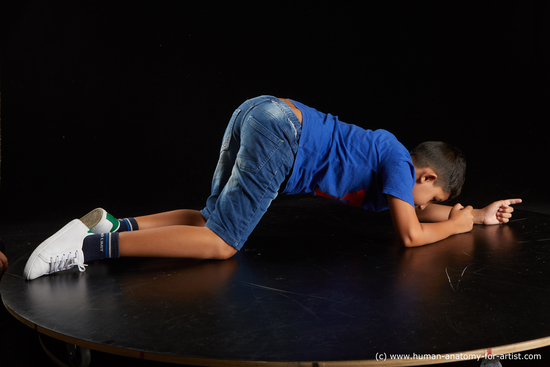 Casual Man - Man White Laying poses - ALL Slim Short Laying poses - on stomach Black Standard Photoshoot  Academic