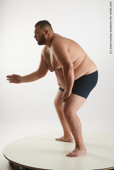 Underwear Man White Standing poses - ALL Overweight Short Brown Standing poses - simple Standard Photoshoot Academic