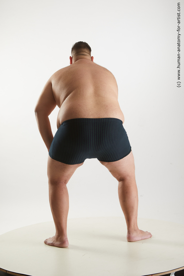 Underwear Man White Standing poses - ALL Overweight Short Brown Standing poses - simple Standard Photoshoot Academic