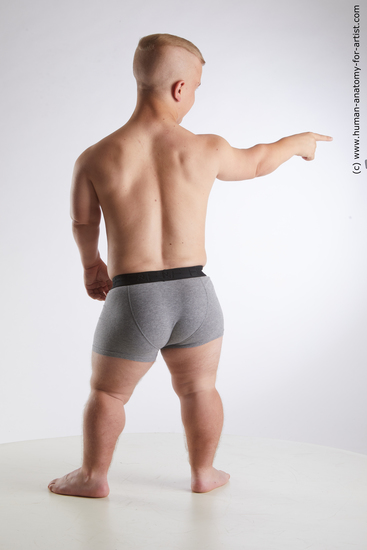 Underwear Man White Standing poses - ALL Average Short Brown Standing poses - simple Standard Photoshoot Academic