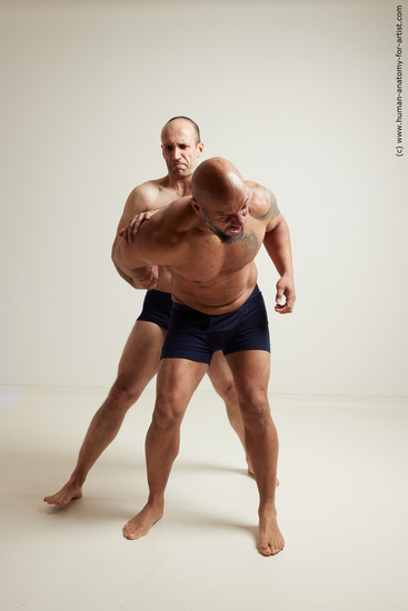 Underwear Fighting Man - Man Moving poses Muscular Dynamic poses Academic