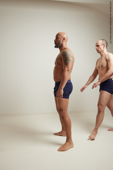 Underwear Fighting Man - Man Moving poses Muscular Dynamic poses Academic