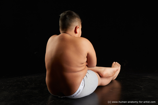 Underwear Man White Sitting poses - simple Overweight Short Brown Sitting poses - ALL Standard Photoshoot  Academic