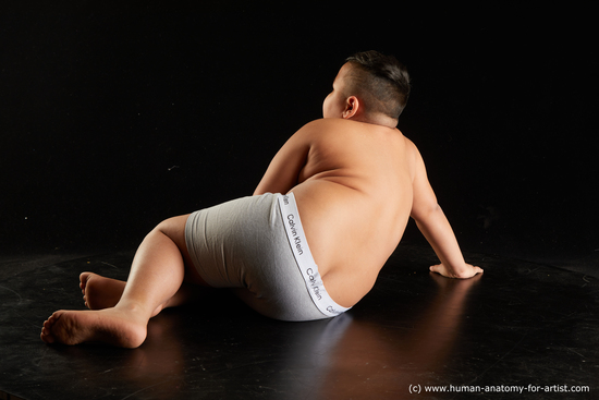 Underwear Man White Laying poses - ALL Overweight Short Brown Laying poses - on side Standard Photoshoot  Academic