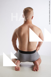 Underwear Man White Kneeling poses - ALL Average Short Brown Kneeling poses - on both knees Standard Photoshoot Academic