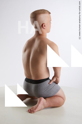 Underwear Man White Kneeling poses - ALL Average Short Brown Kneeling poses - on both knees Standard Photoshoot Academic