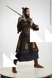 Fighting with sword Man White Standing poses - ALL Slim Long Brown Standing poses - simple Standard Photoshoot Academic