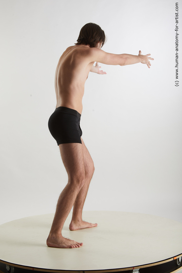 Underwear Man White Standing poses - ALL Slim Short Brown Standing poses - simple Standard Photoshoot Academic